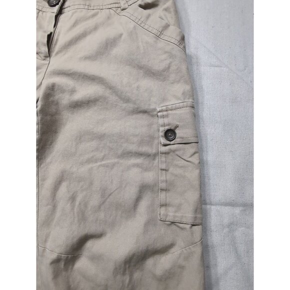 Trina Turk Los Angeles Beige Cargo Capri Shorts  Side Pockets Size 4 - Picture 5 of 12